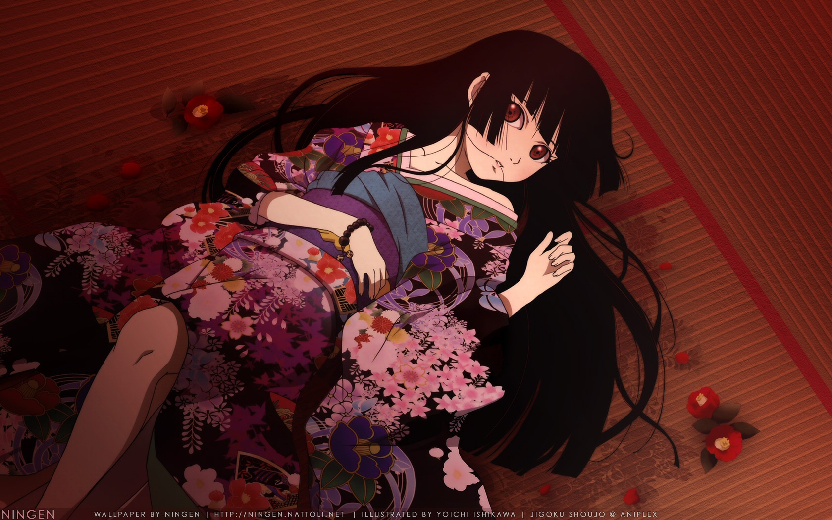 Jigoku Shoujo Dark Angel Anime Girls Desktop Wallpaper