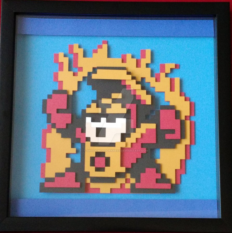 Heat Man Mega Man 2 Shadow Box by ShadowOfDorkness