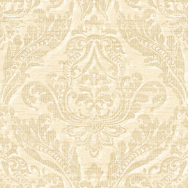 Cream And Beige Washed Damask Wallpaper Wall Sticker Outlet
