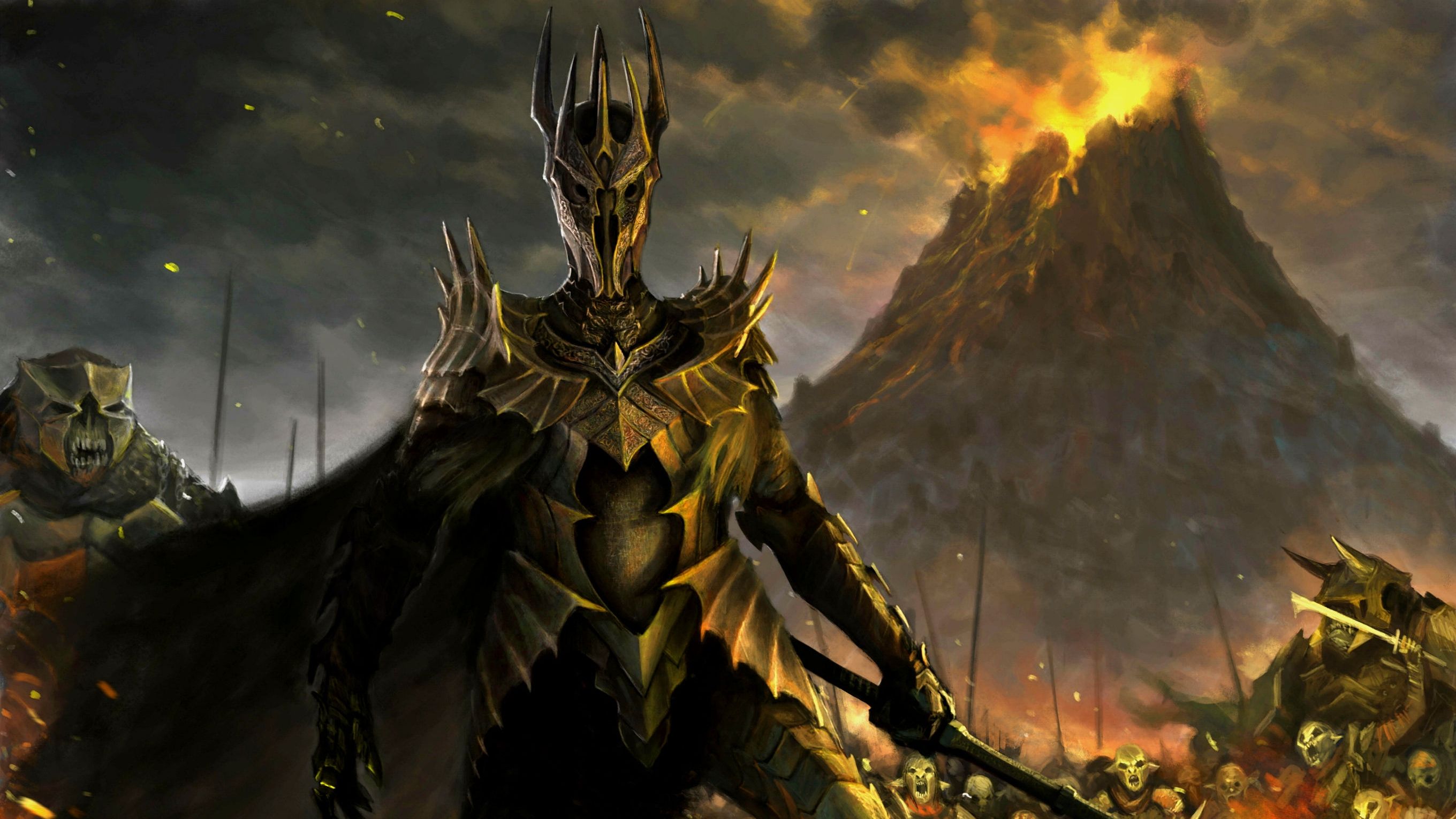 Sauron In Front Of Mt Doom Lotr Wallpaper Hobbit