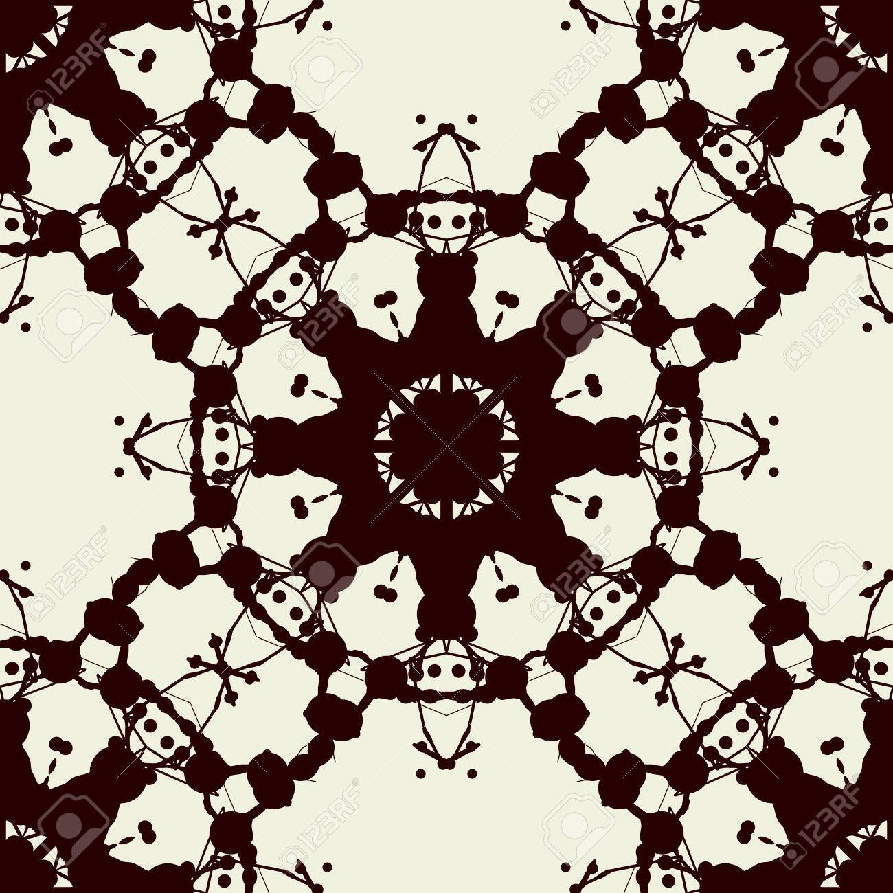 Seamless Print Based On Rorschach Inkblot Test Abstract