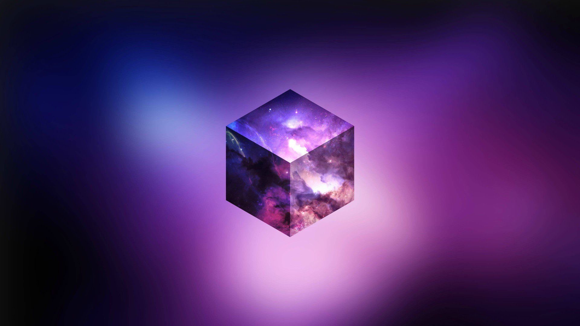 Cloudy Purple Sky In A Cube HD Wallpaper Background Image
