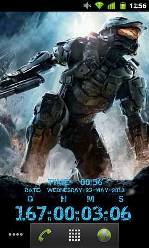 Halo Android Countdown Live Wallpaper Photo Sharing