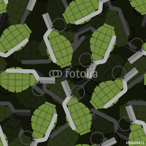 Hand Grenade 3d Seamless Pattern Bomb Explosive Background Ma