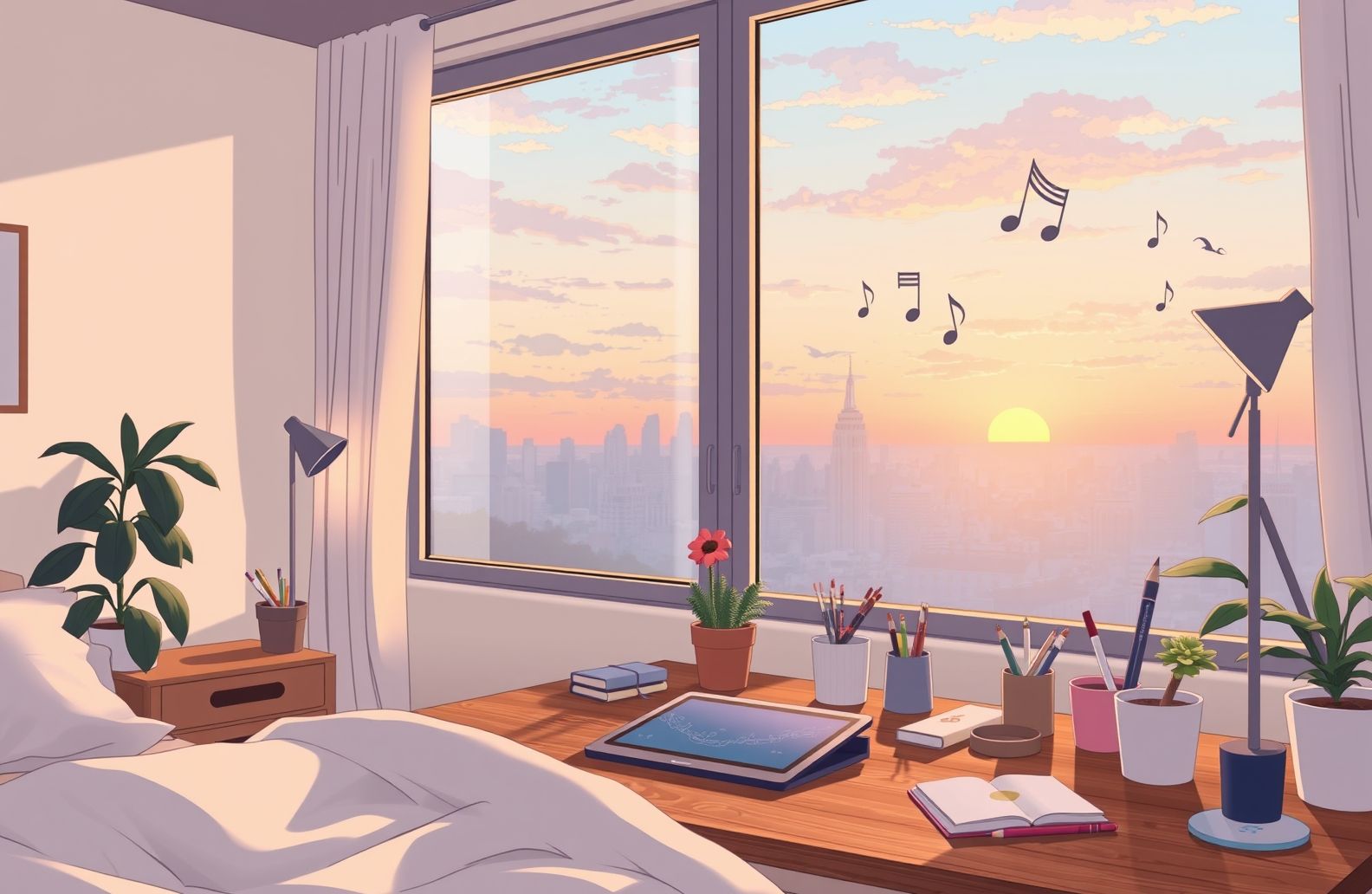 Lofi Anime Aesthetic iPad Wallpaper