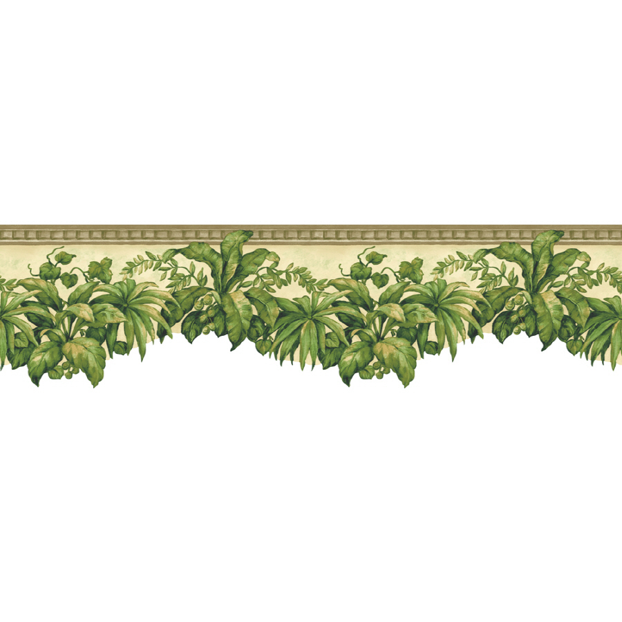 Tropical Plants Prepasted Wallpaper Border At Lowes