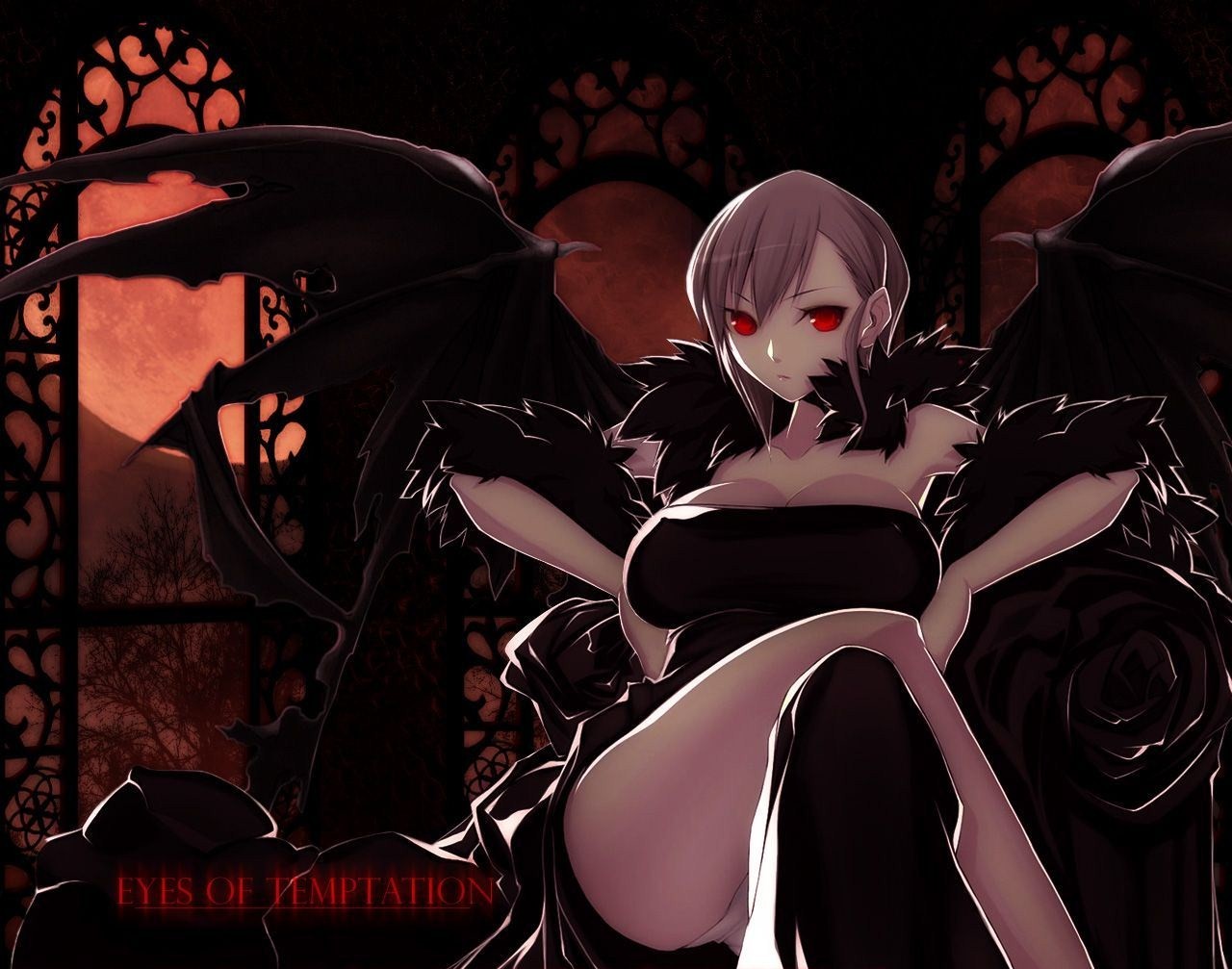 Anime Vampire Girl With Wings See To World