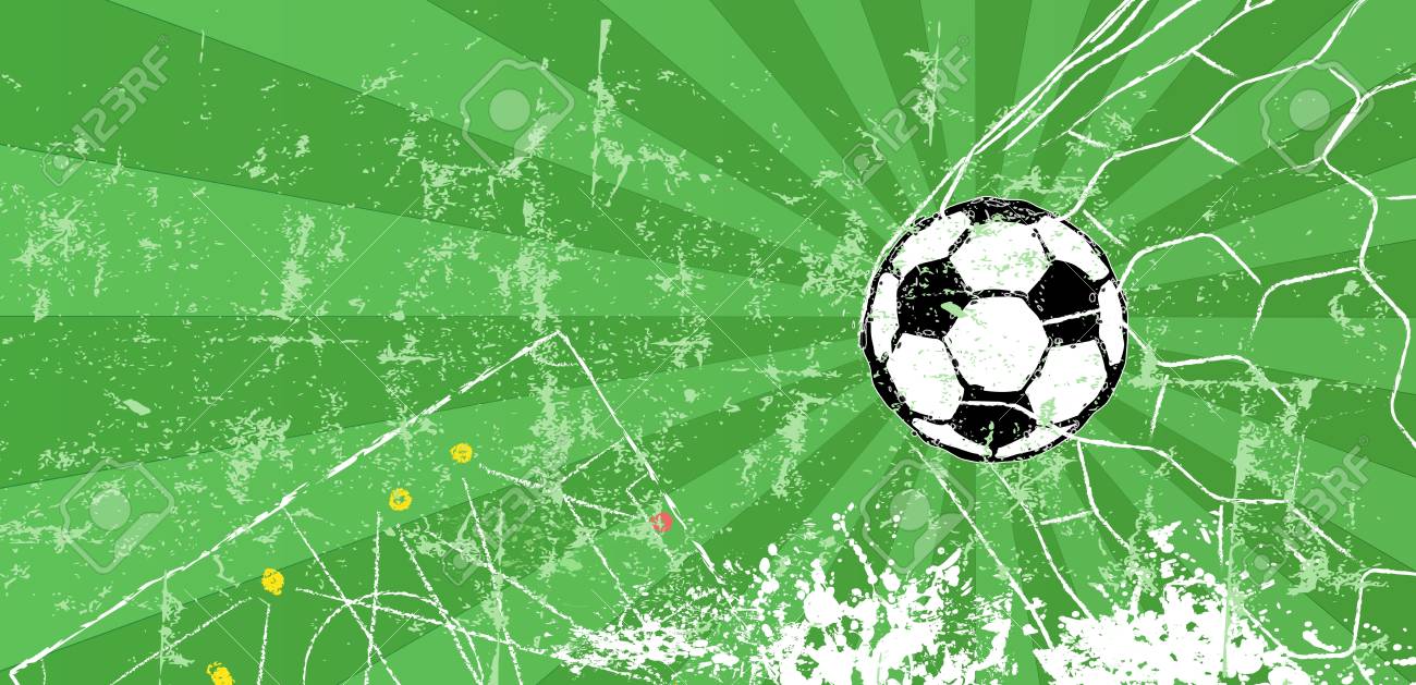 Soccer Football Design Template Or Background Copy Space