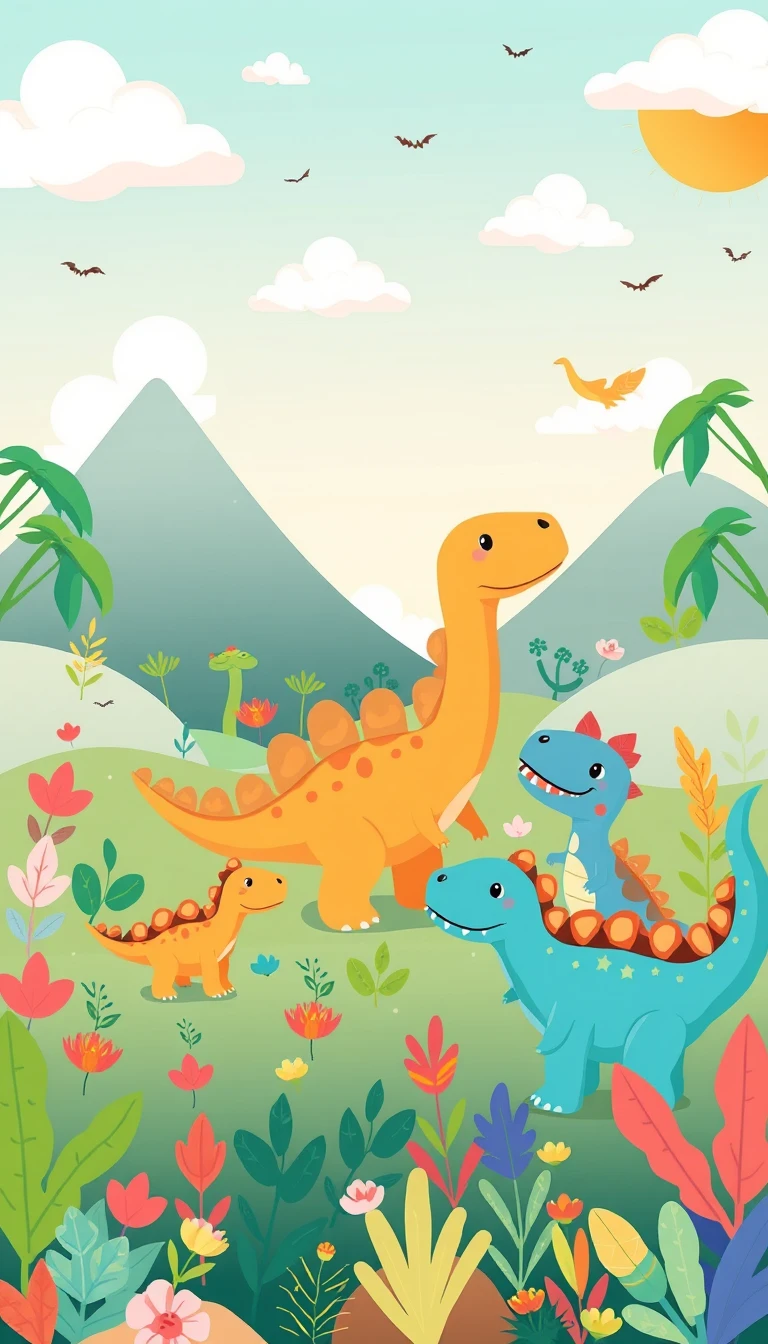 Cute Dinosaur Background