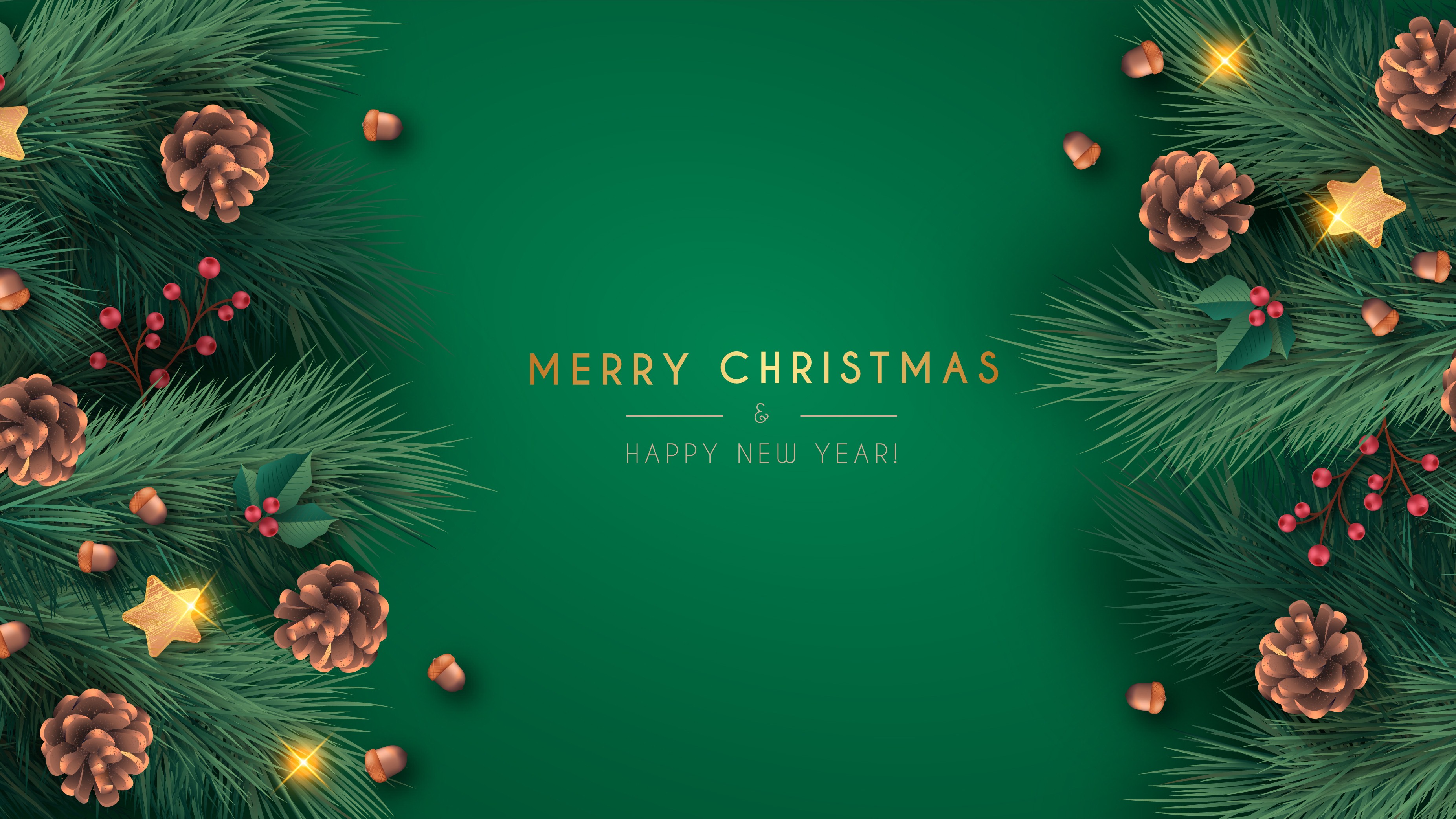 Merry Christmas And New Year Wallpaper HD