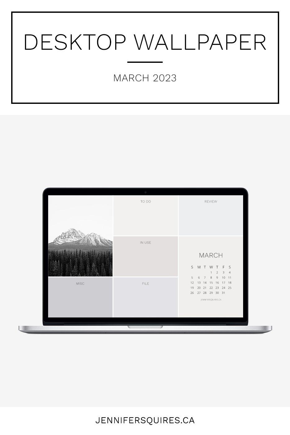 March Wallpaper for iPhone and Desktop Organizer
