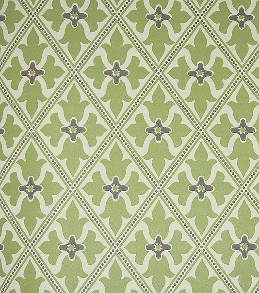 Green Trellis Wallpaper Bayham Abbey Wallcovering English Heritage