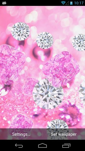 Bigger Pink Diamonds Live Wallpaper For Android Screenshot