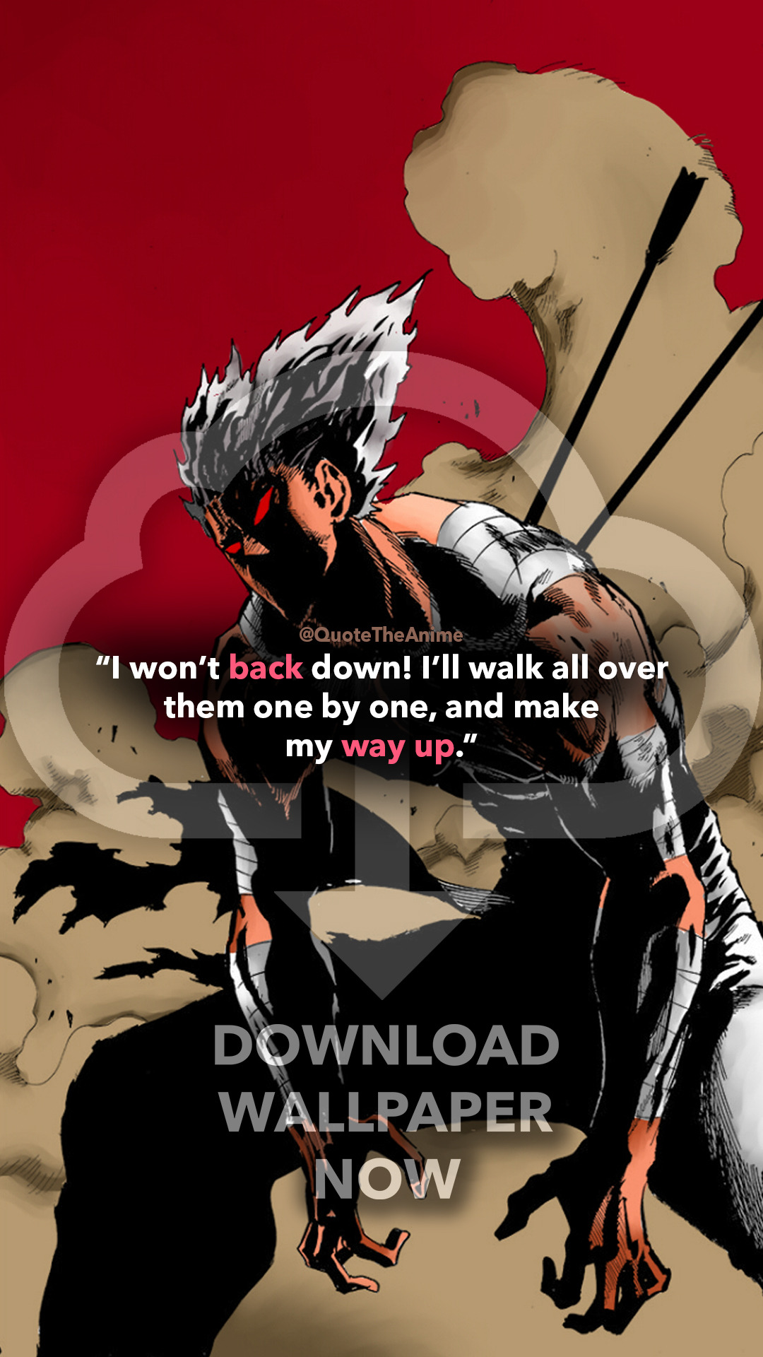 Quote The Anime Garou Wallpaper One Punch Man I Wont