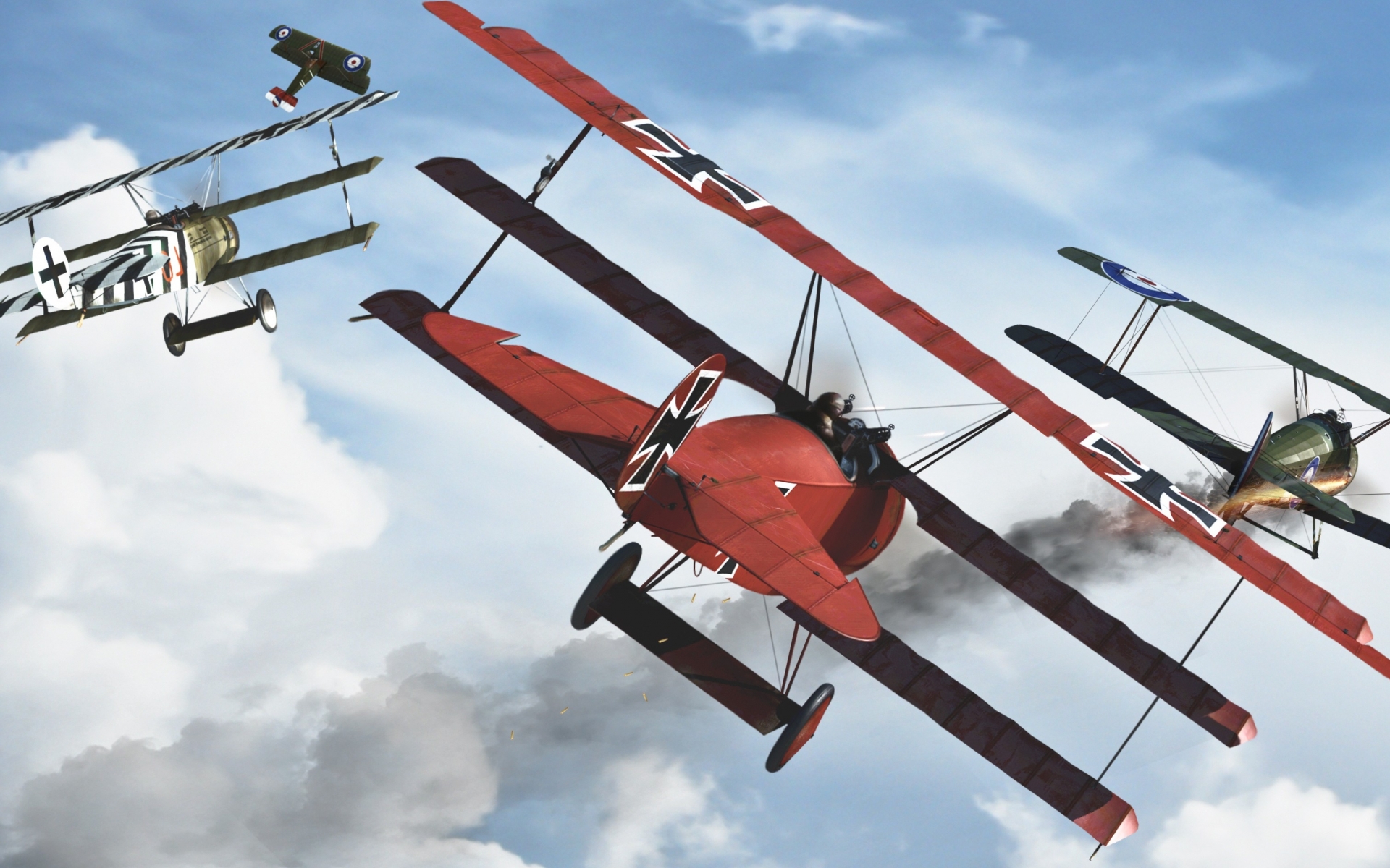 Red Baron Airplane Art Military Battles War Weapons Flight