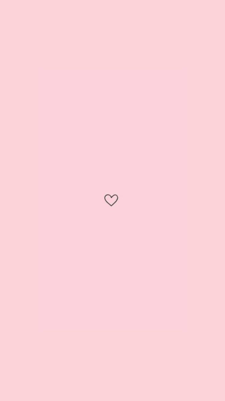 Pastel Pink Heart iPhone Wallpaper