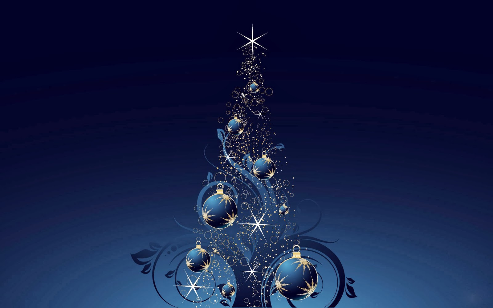 3d Christmas Tree With Balls Cute Wallpaper