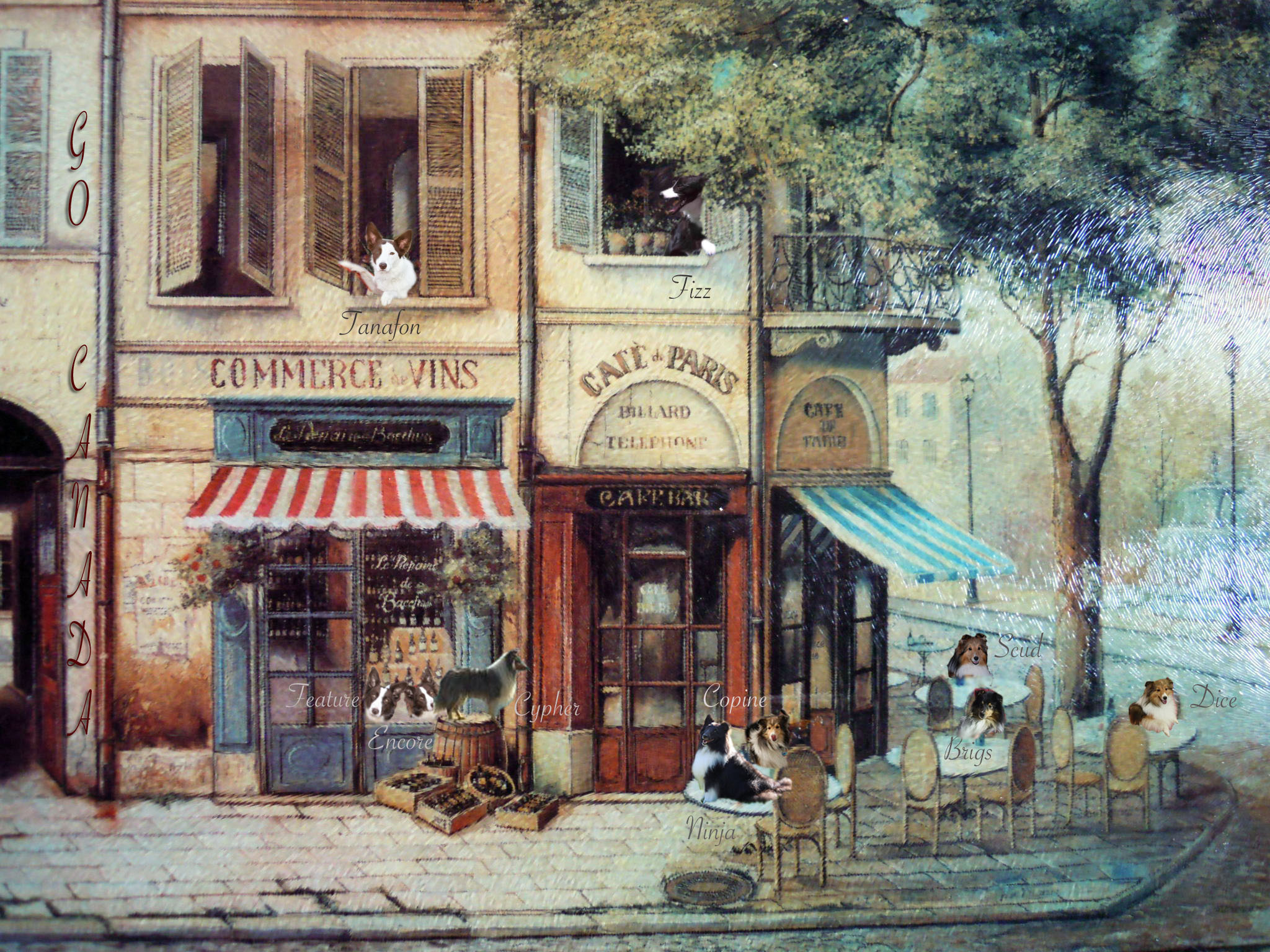 Kathryn White Парижское кафе картина