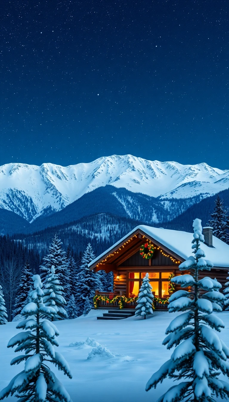 Mountain Christmas Wallpaper