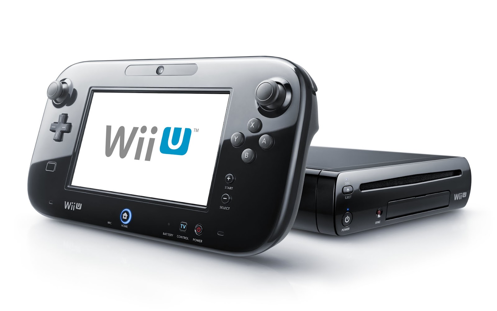 Nintendo Wii U Achtergrond Met Een Zwarte En Gamepad