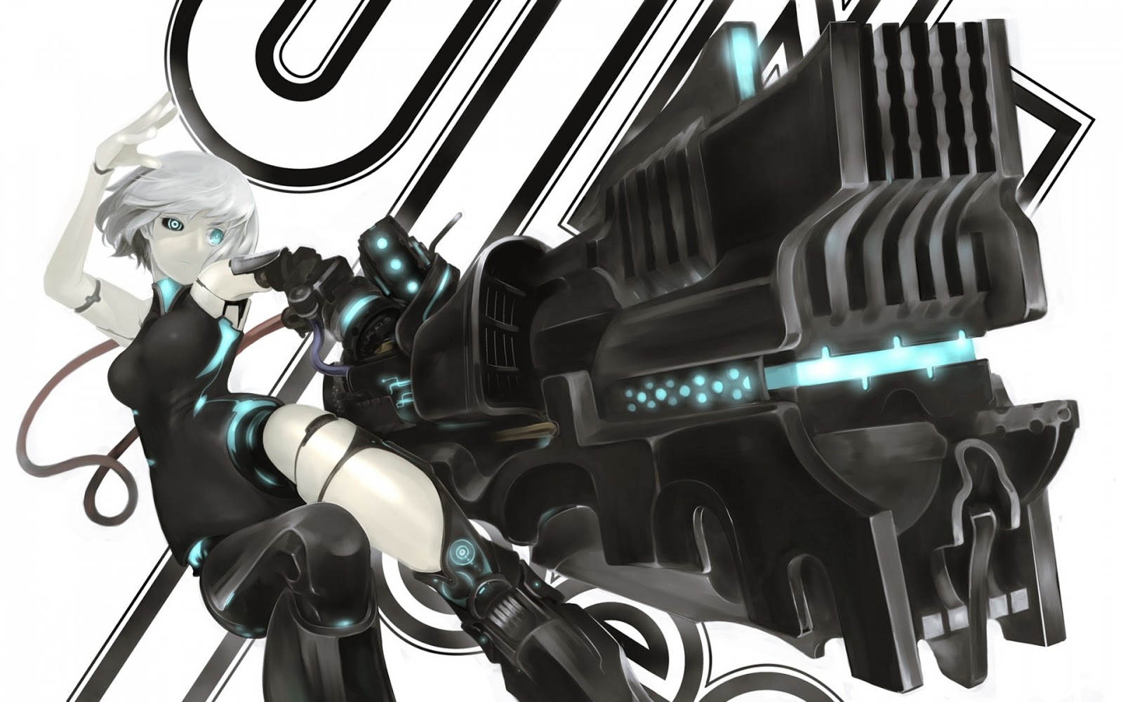 Anime Android Gun Girl HD Wallpaper Desktop PC Background