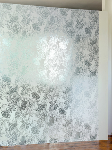 Hothouse Jade Silver White By Erica Wakerly Wallpaper Direct