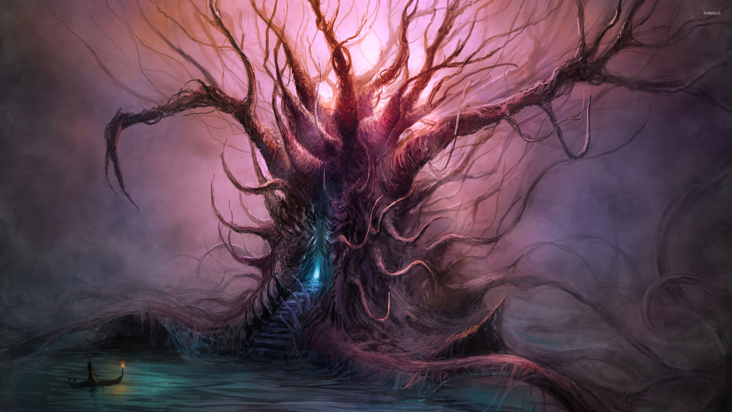 Spooky Tree Wallpaper Fantasy