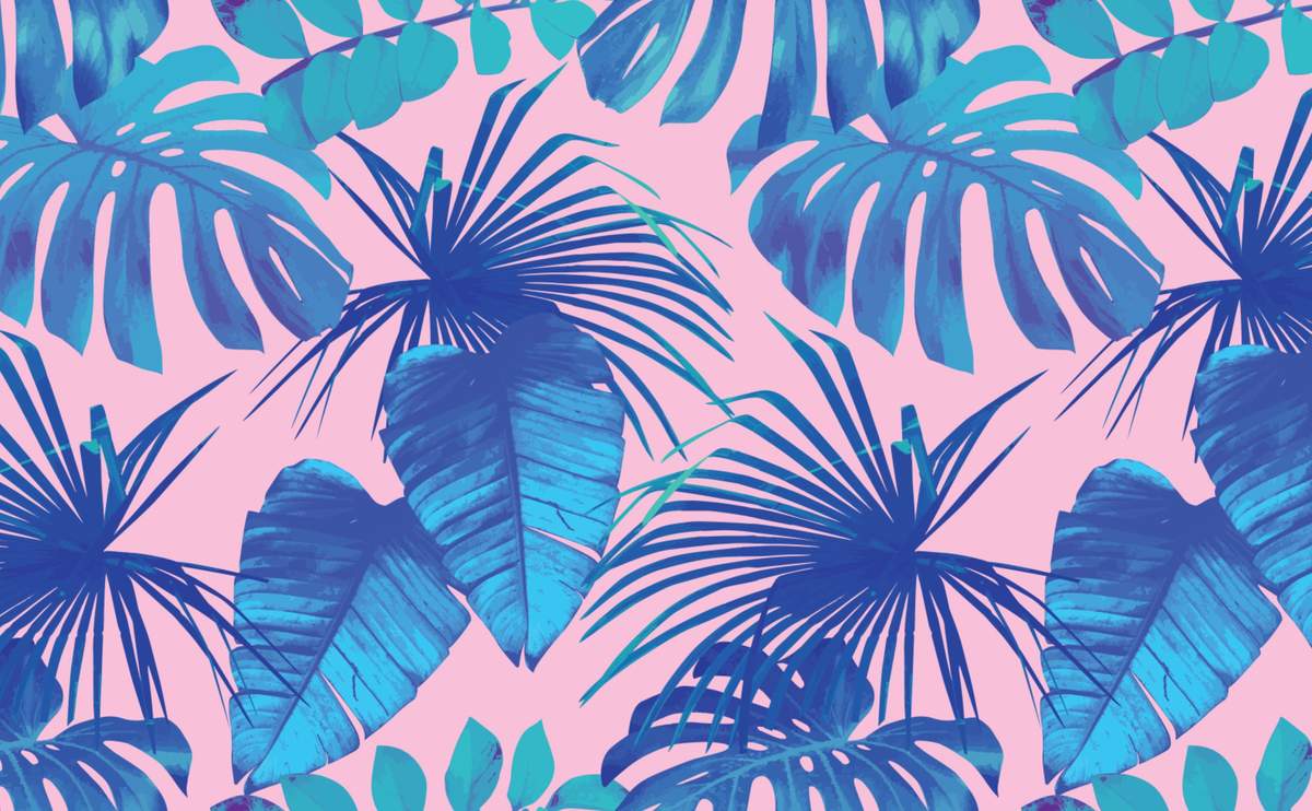 Tropical Leaves Wallpaper For Walls Miami Palms