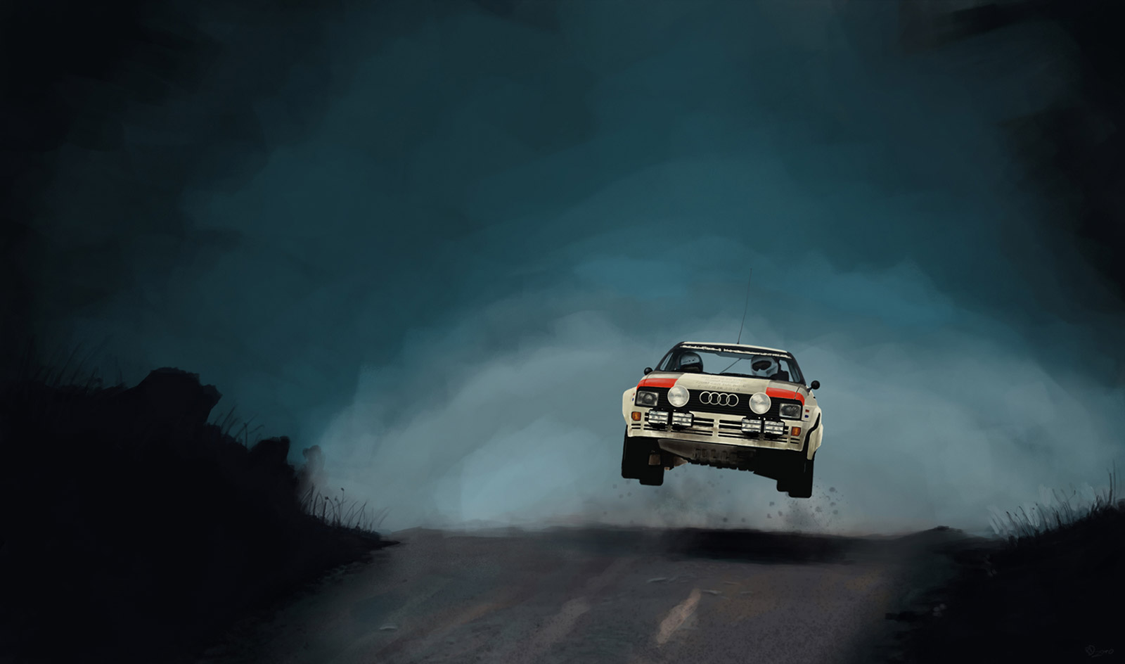 Audi Quattro Rally Wallpaper Jump HD