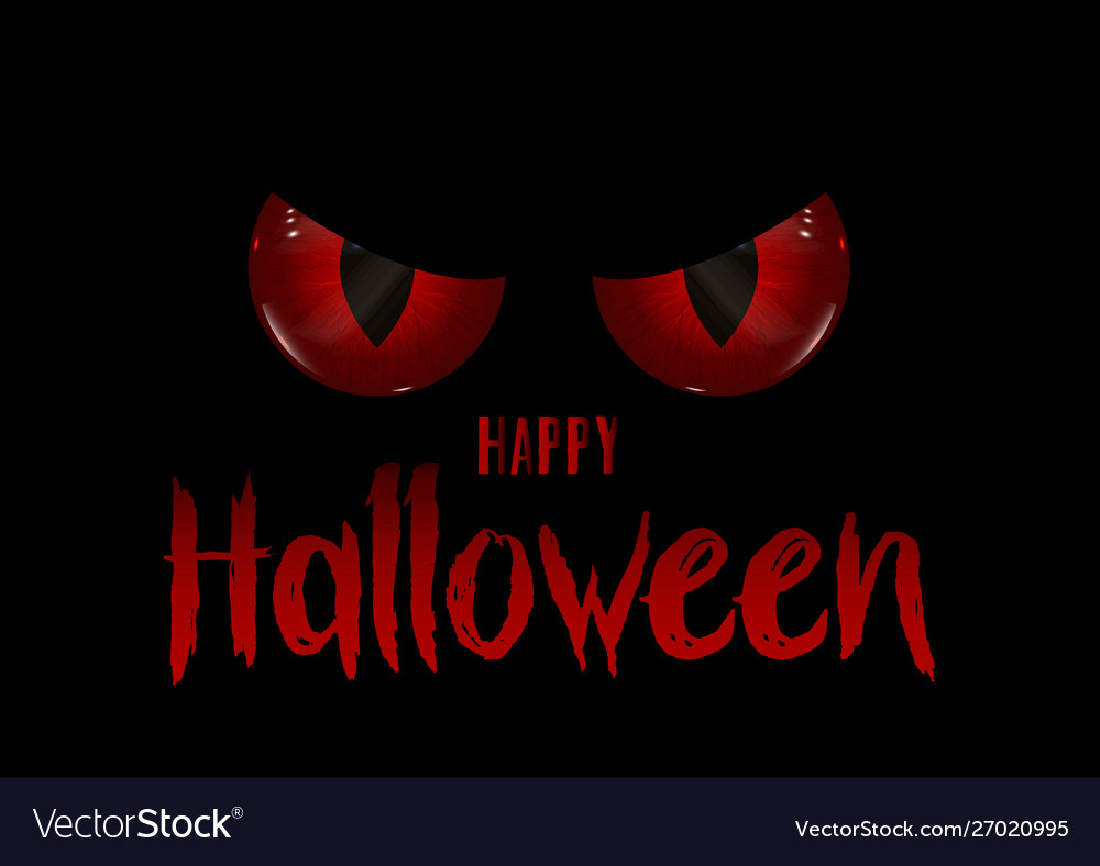 Halloween Background With Evil Eyes Royalty Vector