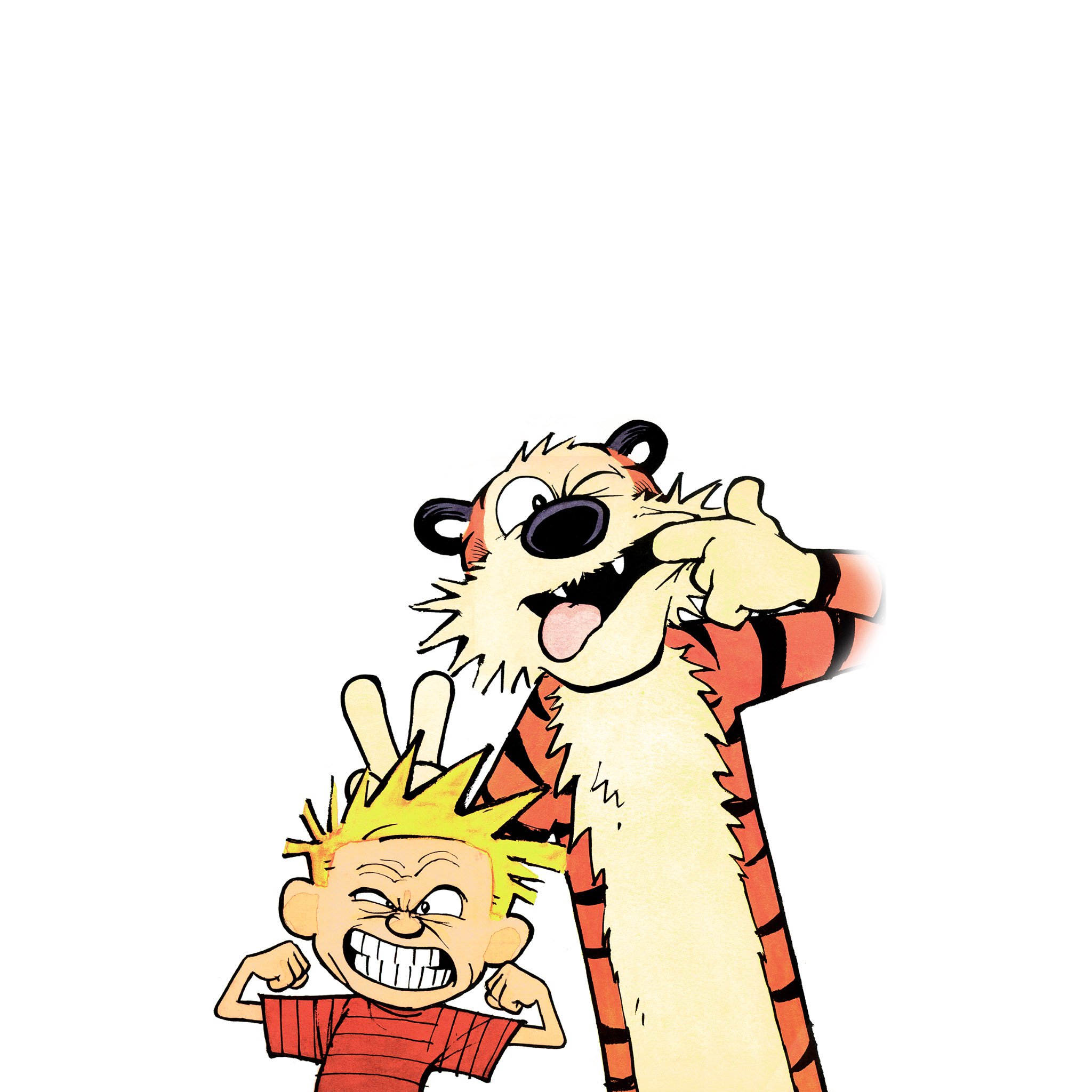 Calvin And Hobbes Cheese Parallax HD iPhone iPad Wallpaper