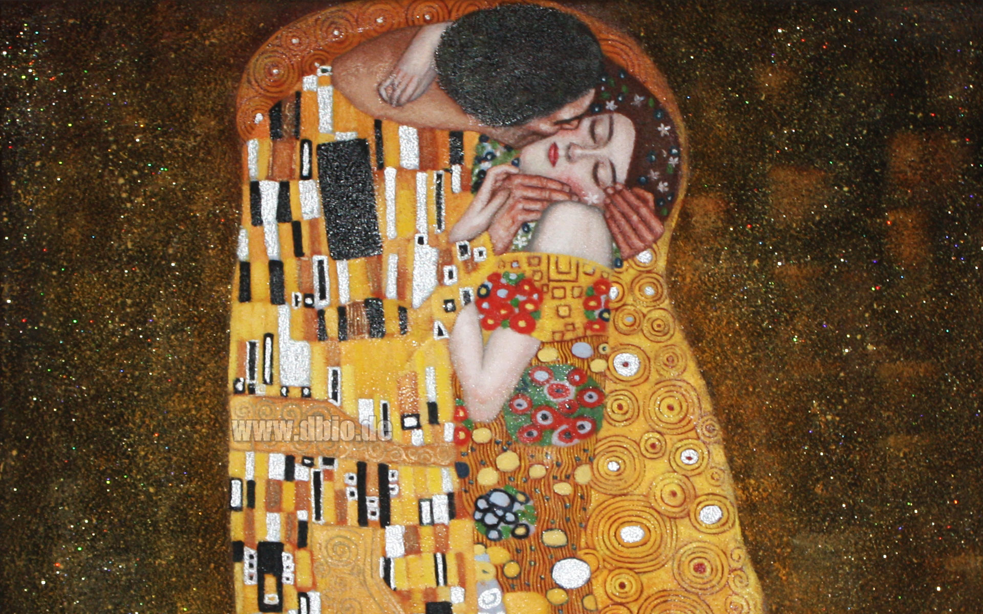 Klimt Wallpaper Der Kuss1920