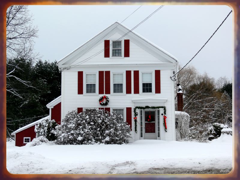 Holiday Wallpaper Christmas Snow House