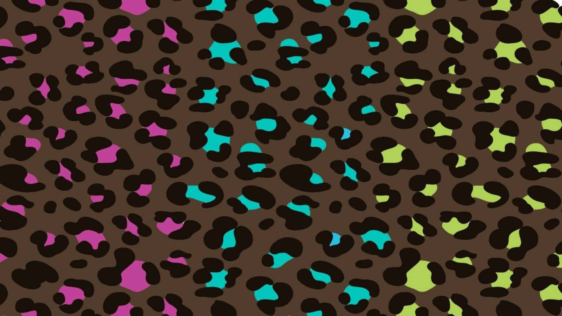 Colorful Glitter Leopard Print Wallpaper