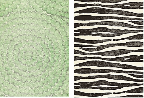 Feather Bloom Wallcovering And Ripple By Schumacher