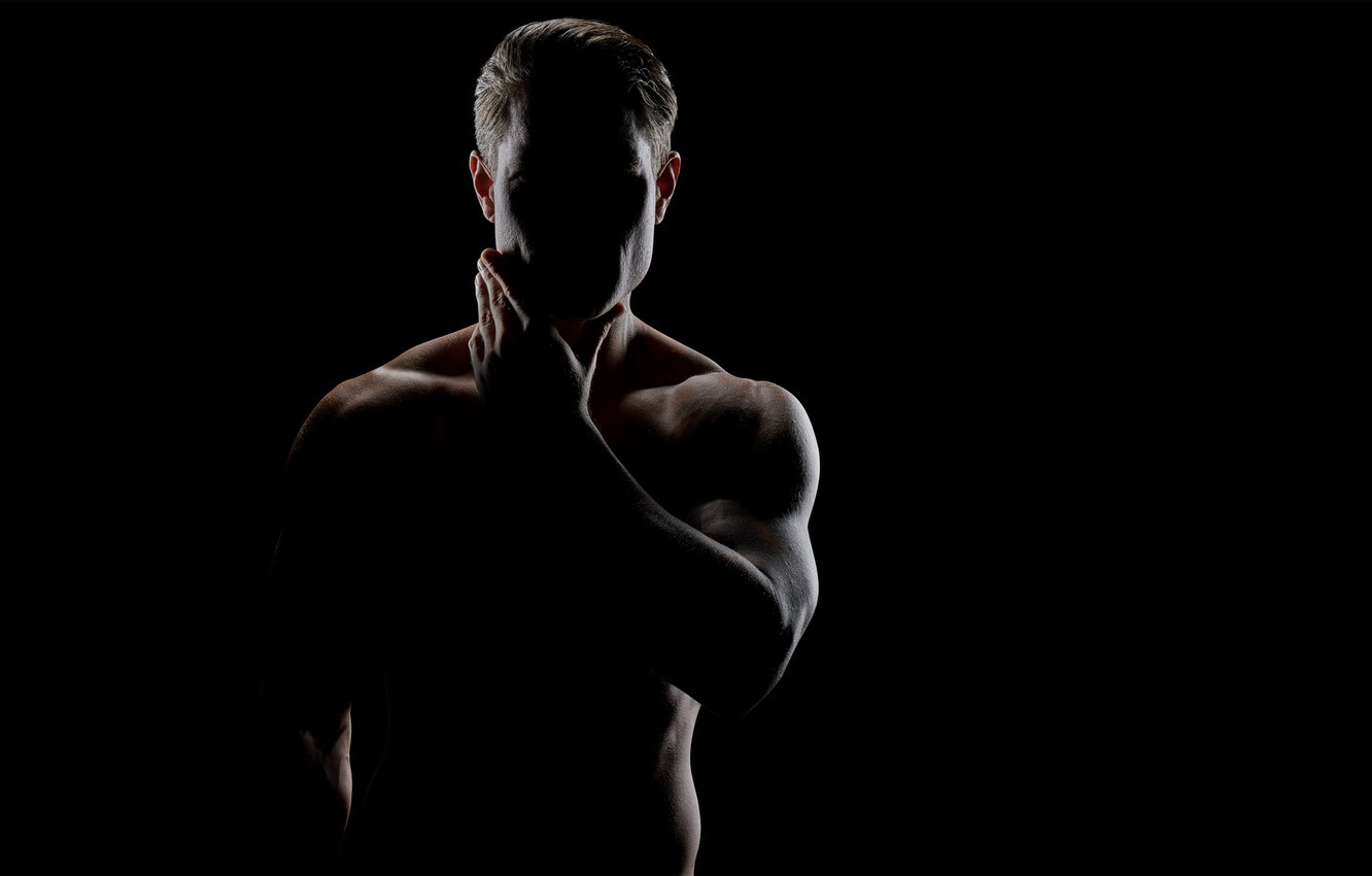 Wallpaper Dark Muscles Pose Shadows Image For Desktop Section