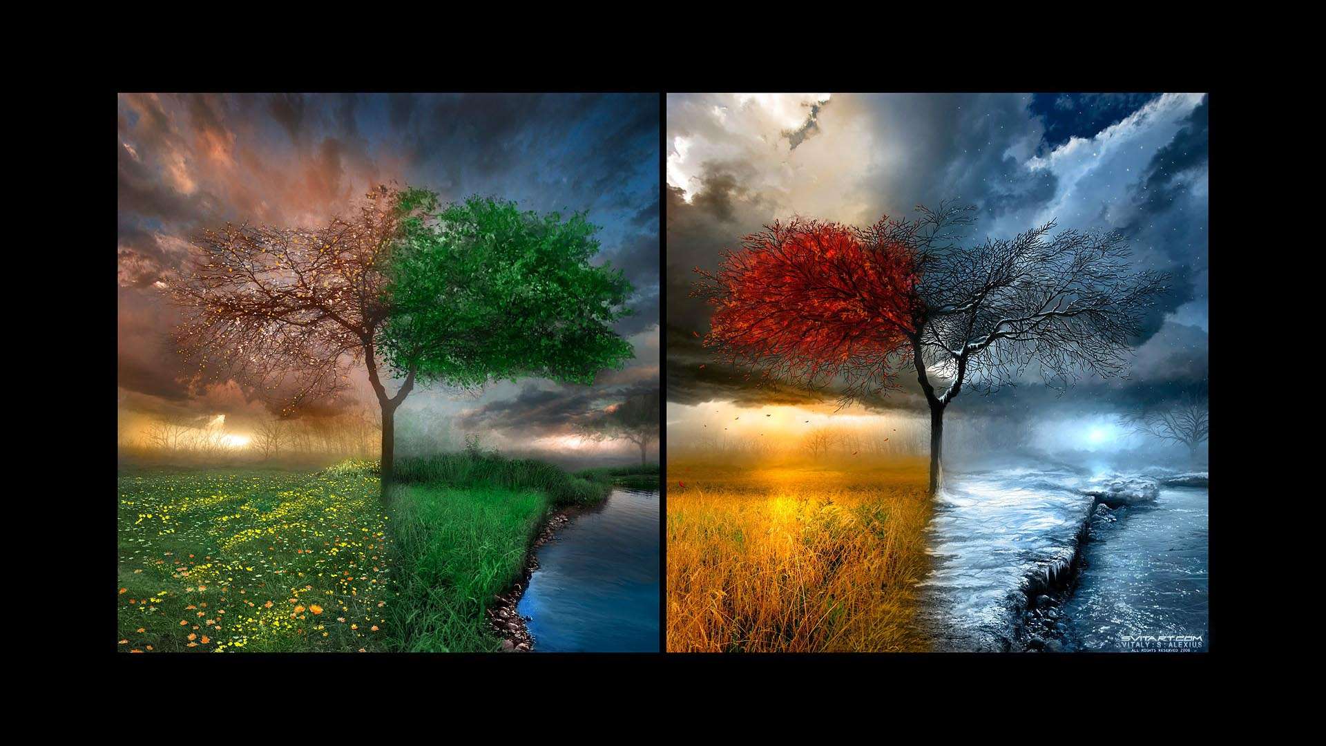 Seasons Wallpaper Top Background