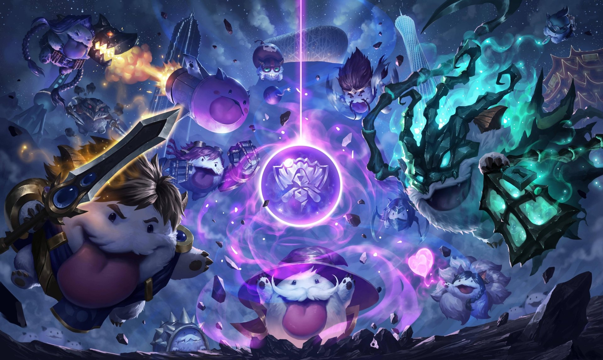 League of Legends Chibi Champions Unite Wallpaper