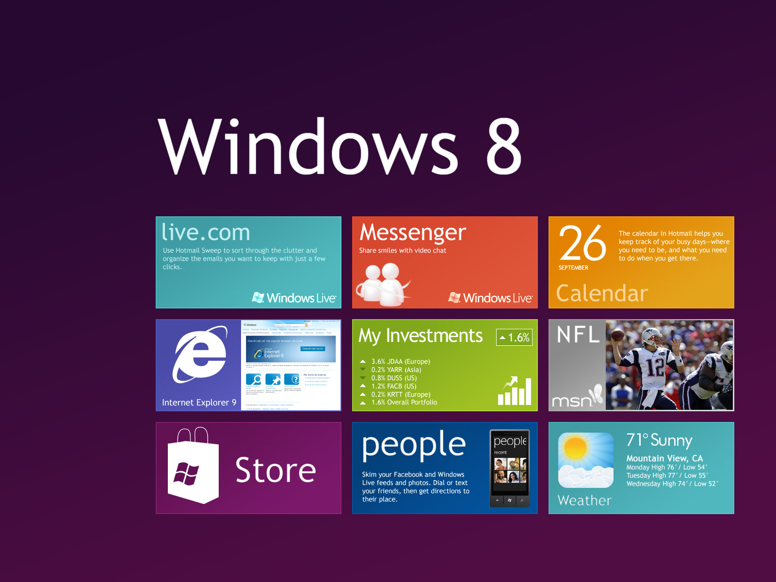 Start Screen Windows Standard Image Puters