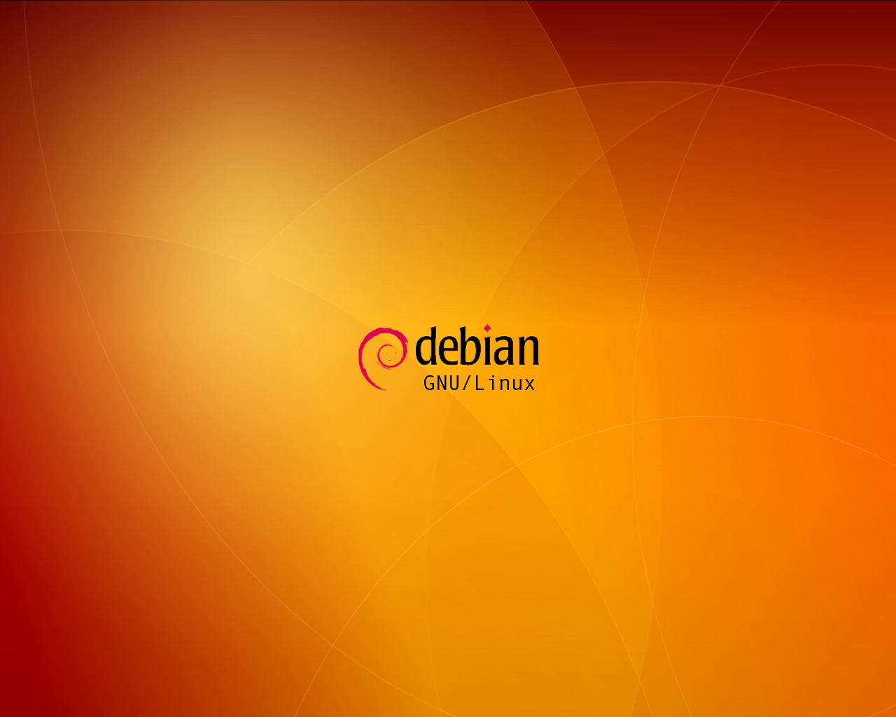 Debian Orange Background Wallpaper