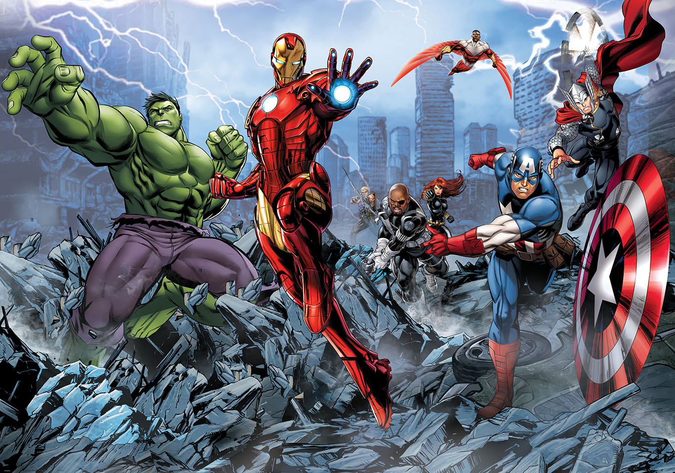 HD wallpaper Avengers cartoon illustration The Avengers Captain America   Wallpaper Flare