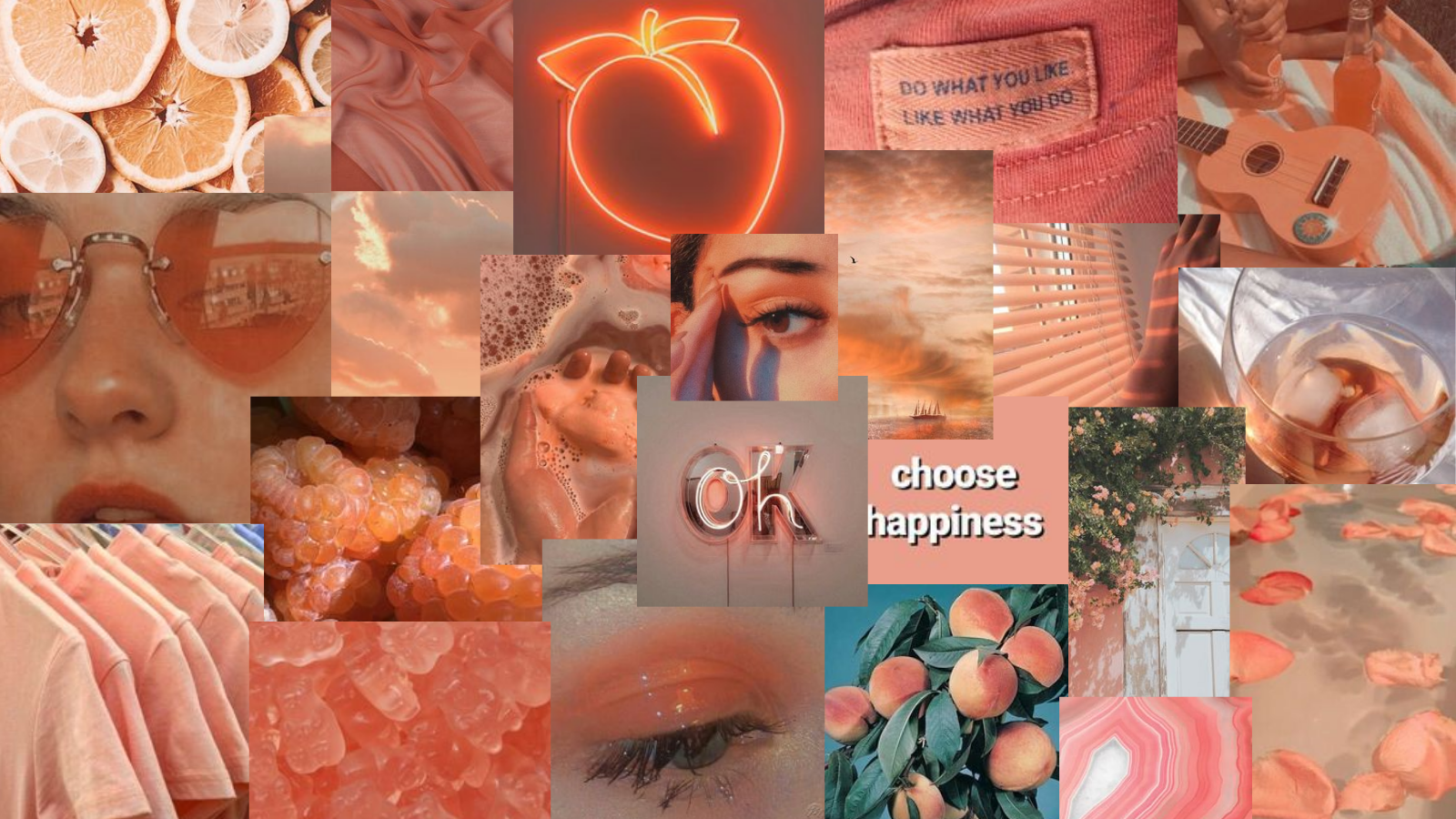 Peach Aesthetic Desktop Wallpaper