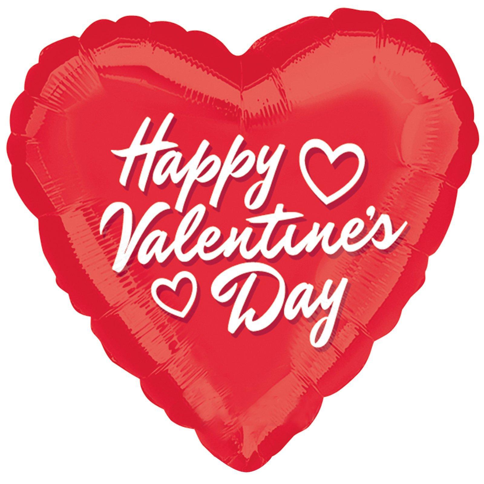 Red heart-shaped Valentine's Day balloon with the message 