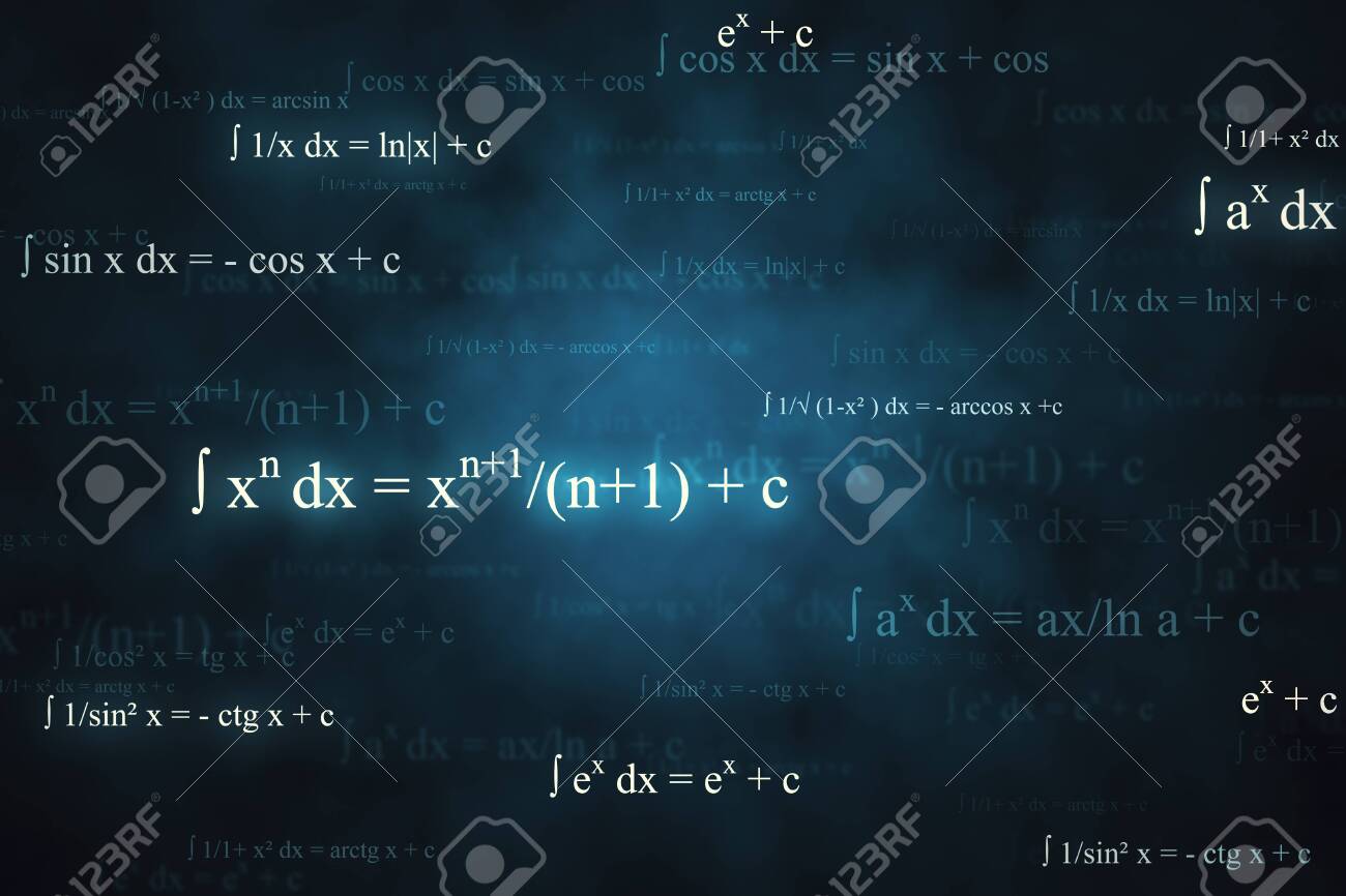 Abstract Glowing Mathematical Formulas Wallpaper With Equations