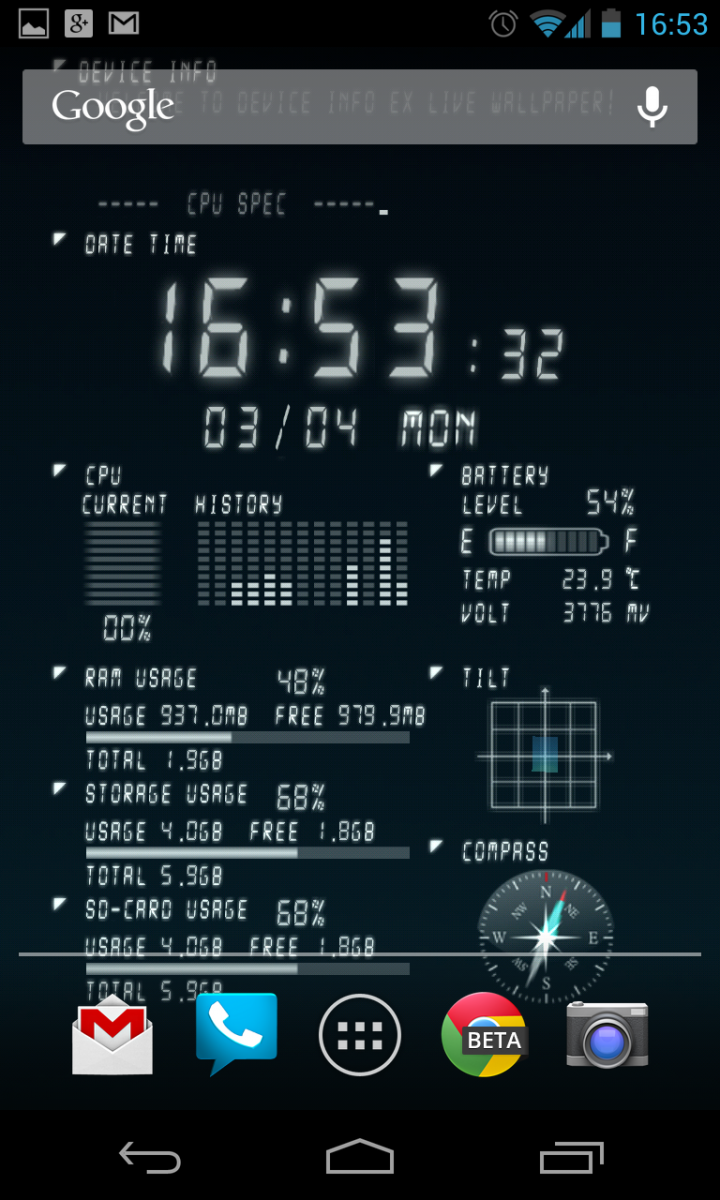 Free download Wallpaper system information right on your homescreen