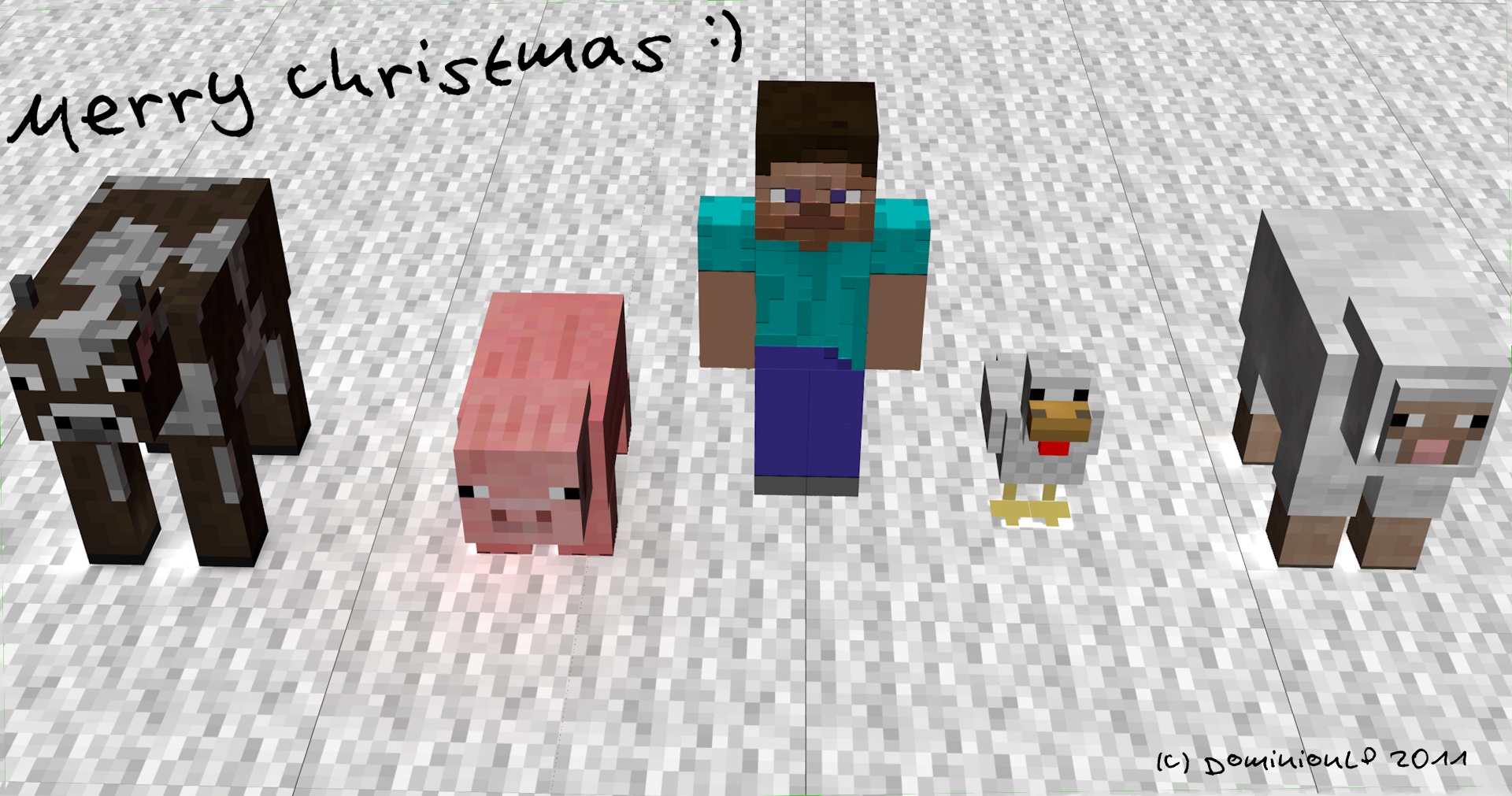 Merry Christmas Minecraft Wallpaper By Dominionlp