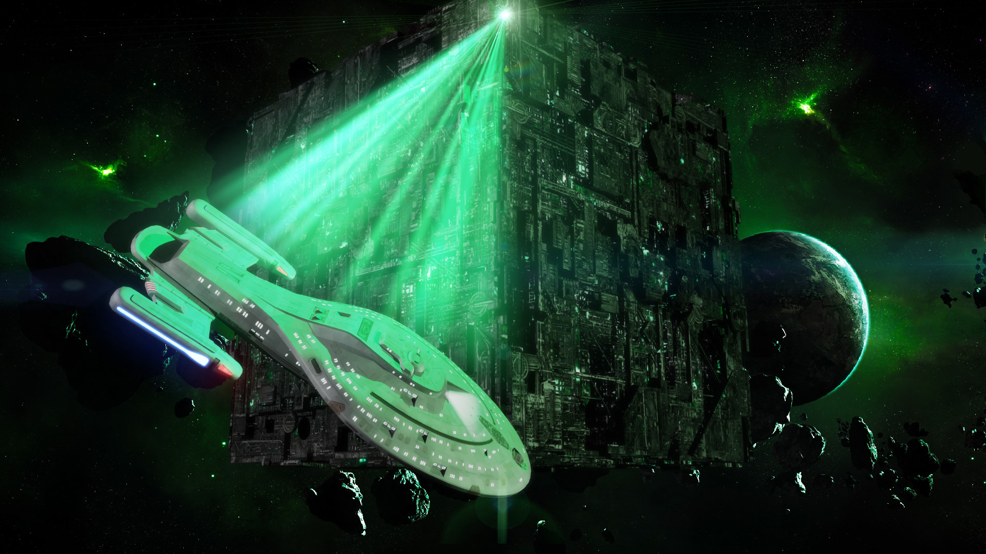 HD Borg Star Trek Background