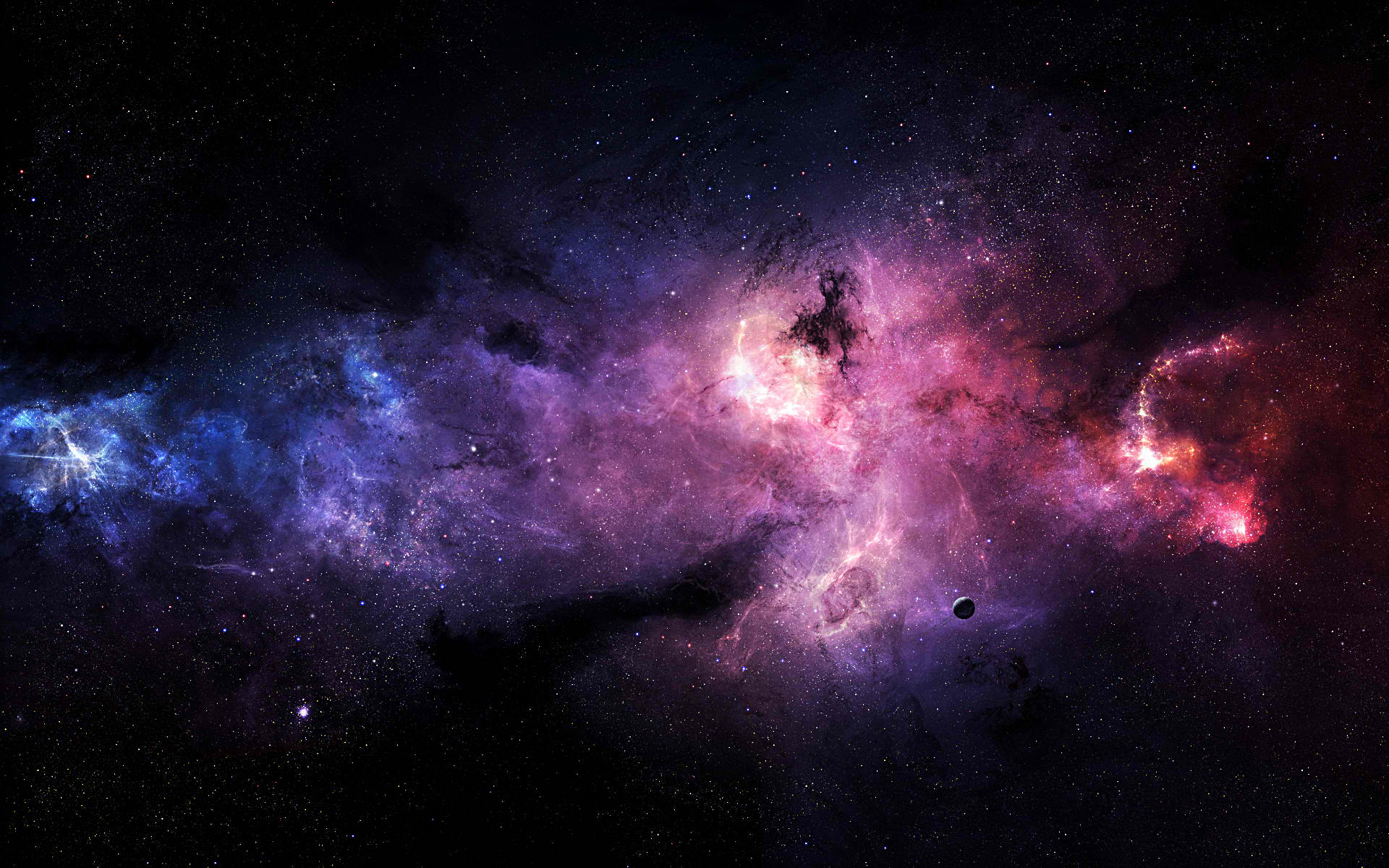 Galaxy With Cross Wallpaper