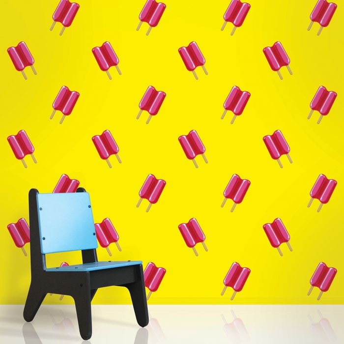 Yellow Twin Pops Temporary Wallpaper by Wallcandy Arts   Spark Living 700x700