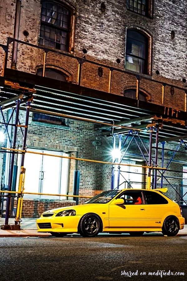 Custom Yellow Honda Civic Ek9 Type R Modifiedx